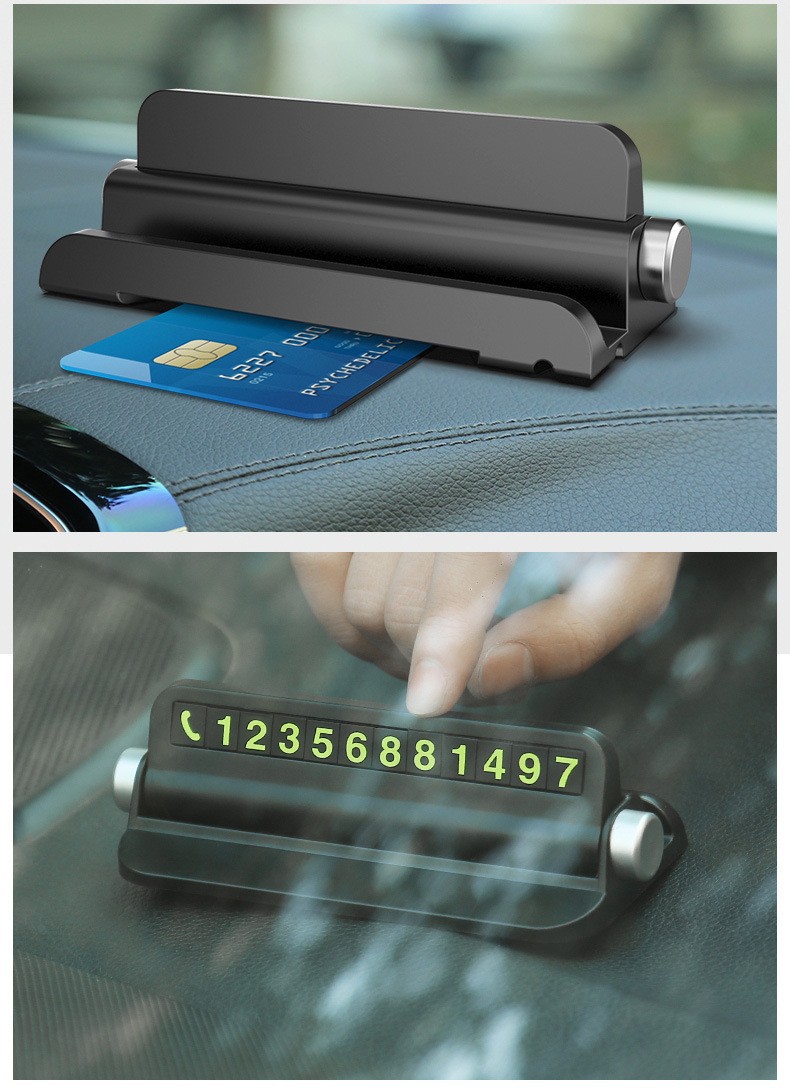 Bảng số điện thoại đặt, gắn trên táp lô xe hơi hỗ trợ đỗ xe P119