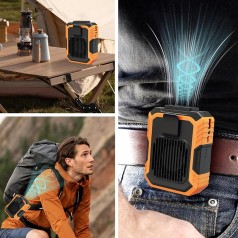 Quạt điều hòa kẹp quần áo kiêm sạc dự phòng tiện lợi